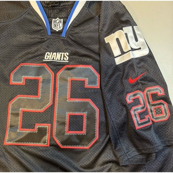 Nike New York Giants Saquon Barkley #26 Black On‎ Field Football Jersey Men's 52 - Picture 4 of 11